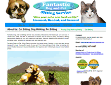 Tablet Screenshot of fantasticdogandcatsitting.com